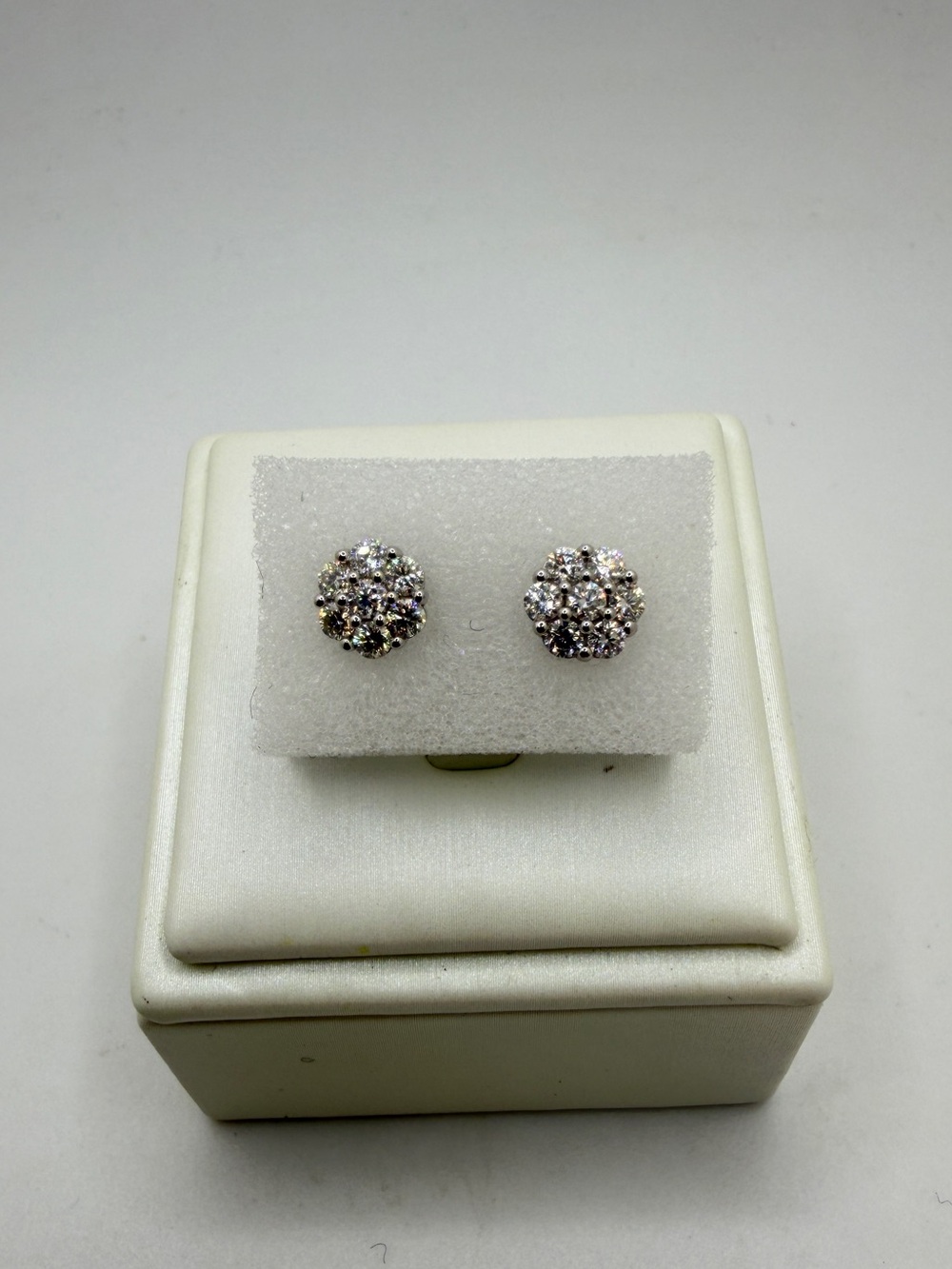 NIB JTV .84ctw Platineve Moissanite and sterling silver stud earrings!